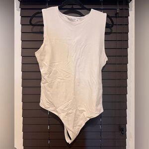 White Abercrombie & Fitch Bodysuit (Large)